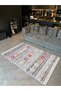 Mira 1089 Gray Multicolor Ethnic Geometric Patterned Woven Base Carpet