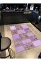 Mira 944 Lilac Karabakh and Patchwork Look Woven Backing Carpet - 2