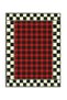 Mira 1074 Red Plaid and Checkerboard Patterned Woven Base Carpet - 2