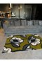 Mira 1113 Oil Green Floral Themed Woven Base Carpet - 2