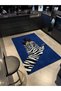 Mira 1098 Navy Blue Zebra Figured Woven Base Carpet