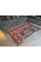 Mira 1145 Salmon Turquoise Ethnic Flower Themed Fringed Woven Base Carpet - 2