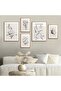 طقم لوحات خشبية طبيعية مكون من 5 قطع Five-044