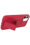 Apple iPhone 12 Case Smooth Surface Silicone Cover with Magnetic Stand - 3