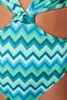 Geometric Patterned Deep Low-cut High Leg Regular Swimsuit TBESS23MA00340 - 9