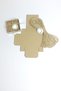 White Label Flower Printed, Kraft Acetate Box with Lid, 15 Pieces Gift Box with Drawstring (8x8x3 Cm) - 3