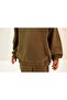 Kids Unprinted Crew Neck Khaki Children's Black Pocket Bottom Top Set - 4