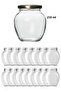 14 Pieces 210 Ml Transparent Glass Egg Model Canning Jar with Gold Metal Lid