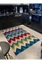Mira 1039 Zigzag Themed Multicolor Design Woven Base Carpet
