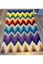 Mira 1039 Zigzag Themed Multicolor Design Woven Base Carpet - 6