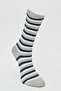 Men's Gray Lacquer Ecru Patterned Cotton Casual Socks
