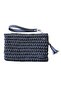 Women's Handmade Star Patterned Black Color Clutch Portfolio Bag - 2