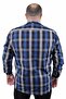 Large Size Men's Pocket Shirt Viento 23368 Cobalt Blue - 2