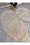 Our Marash Handmade Embroidered Cappuccino Carpet Mat Set Consists of 2 Pieces. - 3