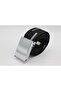 Unisex Woven Black-Nickel Buckle Black White Gray Tactical Sports Canvas Cloth Belt - 3