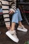 Zanıolo Women's Beige Stone Detail Sneakers - 4