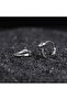 Snake Design Ring Insert Leather Patterned Men's 316l Steel Earrings (pair) - 2