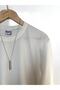 Men's White Long Sleeve Cuffed T-shirt - 3