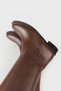 Women's Brown Genuine Natural Leather Gusseted Flat Boots - 4