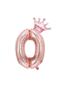 0 Rose Gold Number And King Crown Foil Balloon Birthday Party Celebration Set