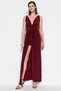 Burgundy Lined Knitted Long Stylish Evening Dress Night Graduation Dress Tprss19Ut0099 - 2