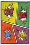 Mira 873 Pop Art Cool Wow Bang Boom Written Carpet