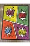 Mira 873 Pop Art Cool Wow Bang Boom Written Carpet - 3