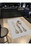 Mira 959 Fork Knife Spoon Themed Vintage Look Woven Base Carpet