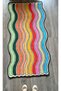 Mira 1028 Multicolored Wavy Design Woven Base Carpet - 3