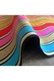 Mira 1028 Multicolored Wavy Design Woven Base Carpet - 4