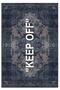 Mira Keep Off Written Navy Blue Classic Modern Carpet 880