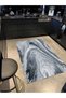 Mira 1070 Black Anthracite Gray Marble Abstract and Marbled Pattern Woven Base Carpet
