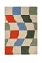 Mira 1101 Green Blue Red Checkerboard Themed Colorful Woven Base Carpet - 2