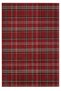Mira 1077 Red Plaid Themed Woven Base Carpet - 2