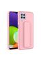 Samsung Galaxy M22 Case Smooth Surface Silicone Cover with Magnetic Stand
