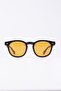 Unisex Black-orange Glass Sunglasses