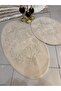 Our Marash Handmade Embroidered Cappuccino Carpet Mat Set Consists of 2 Pieces. - 2