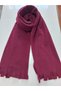 Unisex Burgundy Fleece Scarf Shawl Camisole - 2