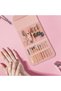 16 Pieces Professional Manicure Pedicure Nail Facial Care Set with Stainless Steel Leather Bag - Powder Pink - 5