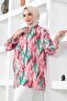 8887 Patterned Hijab Shirt Fuchsia - 2