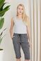 Women's Patterned Combed Cotton Capri - 6