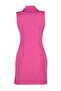 Fuchsia Button Detailed Sleeveless Woven Mini Jacket Dress TWOSS19AP0280 - 8