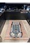 Mira 1022 Beige Striped Tiger Themed Modern Woven Base Design Carpet