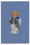 Mira 952 Blue Patterned Woven Base Carpet with Cute Bear Figure - 3