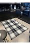 Mira 1048 Plaid Black and White Woven Base Carpet