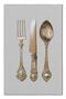 Mira 959 Fork Knife Spoon Themed Vintage Look Woven Base Carpet - 2