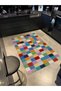 Mira 1164 Multicolored Patchwork Themed Decorative Woven Base Carpet - 2