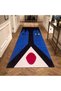 Mira 1149 Parliament Blue Woven Base Carpet with Lip and Eye Figures - 3