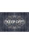 Mira Keep Off Written Navy Blue Classic Modern Carpet 880 - 2