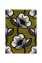 Mira 1113 Oil Green Floral Themed Woven Base Carpet - 4
